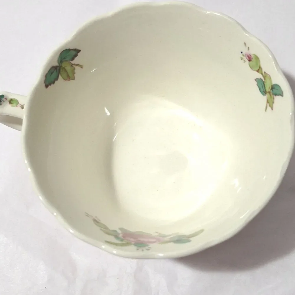 VTG Spode Copeland Billingsley Flat Teacup And Saucer Billingsley Rose Pink *